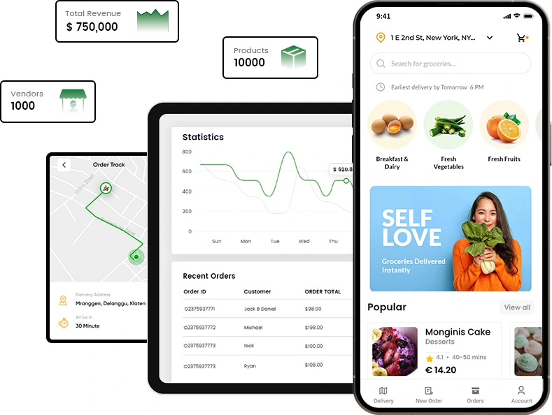 Launch an Online Grocery Ordering & Delivery Marketplace
